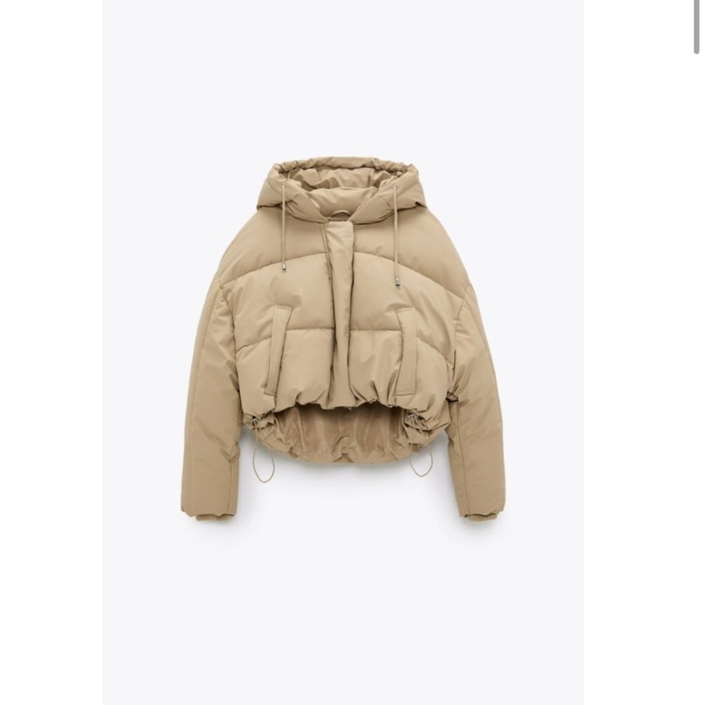 Zara Beige Puffer Jacket